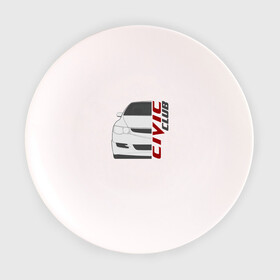 Тарелка 3D с принтом Honda Civic Club в Тюмени, фарфор | диаметр - 210 мм
диаметр для нанесения принта - 120 мм | Тематика изображения на принте: civic | honda civic clubhonda