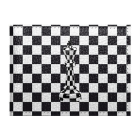 Обложка для студенческого билета с принтом Ферзь в Тюмени, натуральная кожа | Размер: 11*8 см; Печать на всей внешней стороне | Тематика изображения на принте: клетки | ферзь | шахматная доска | шахматы
