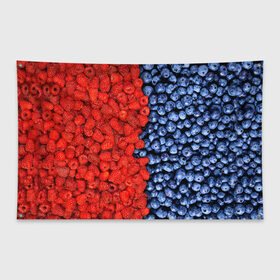 Флаг-баннер с принтом Ягодка в Тюмени, 100% полиэстер | размер 67 х 109 см, плотность ткани — 95 г/м2; по краям флага есть четыре люверса для крепления | клубника | малина | черника | ягода | ягодка | ягодный