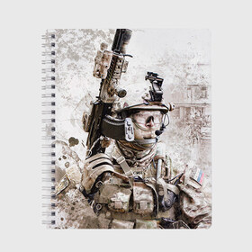 Тетрадь с принтом ФСБ Альфа в Тюмени, 100% бумага | 48 листов, плотность листов — 60 г/м2, плотность картонной обложки — 250 г/м2. Листы скреплены сбоку удобной пружинной спиралью. Уголки страниц и обложки скругленные. Цвет линий — светло-серый
 | армия | военный | рф | служба | стрелок | структура