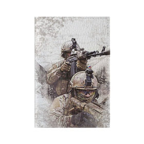 Обложка для паспорта матовая кожа с принтом ФСБ Альфа в Тюмени, натуральная матовая кожа | размер 19,3 х 13,7 см; прозрачные пластиковые крепления | армия | военный | рф | служба | стрелок | структура