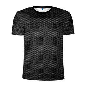 Мужская футболка 3D спортивная с принтом Metal Texture в Тюмени, 100% полиэстер с улучшенными характеристиками | приталенный силуэт, круглая горловина, широкие плечи, сужается к линии бедра | metal | texture