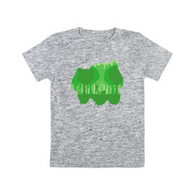 Детская футболка хлопок с принтом Зеленый Покемон бульбазавр в Тюмени, 100% хлопок | круглый вырез горловины, полуприлегающий силуэт, длина до линии бедер | покемон