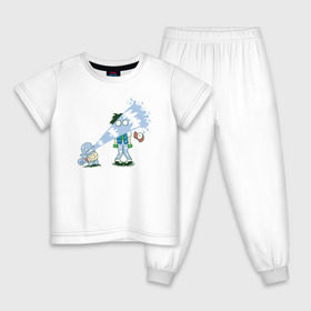 Детская пижама хлопок с принтом Squirt-Fail в Тюмени, 100% хлопок |  брюки и футболка прямого кроя, без карманов, на брюках мягкая резинка на поясе и по низу штанин
 | Тематика изображения на принте: 