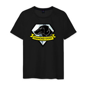 Мужская футболка хлопок с принтом Diamond Dogs в Тюмени, 100% хлопок | прямой крой, круглый вырез горловины, длина до линии бедер, слегка спущенное плечо. | Тематика изображения на принте: 