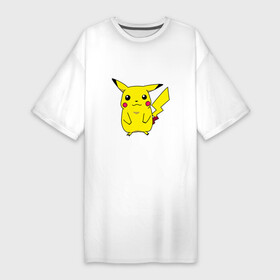 Платье-футболка хлопок с принтом Пикачу в Тюмени,  |  | pikachu | пикачю