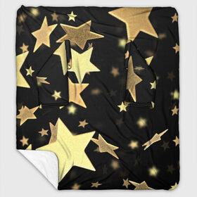 Плед с рукавами с принтом Золотые звезды в Тюмени, 100% полиэстер | Закругленные углы, все края обработаны. Ткань не мнется и не растягивается. Размер 170*145 | золотые звезды | орнамент | праздник
