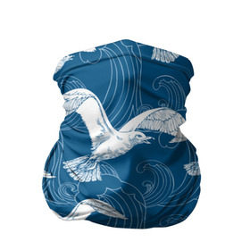 Бандана-труба 3D с принтом Чайки в Тюмени, 100% полиэстер, ткань с особыми свойствами — Activecool | плотность 150‒180 г/м2; хорошо тянется, но сохраняет форму | небо | полет | птицы | чайки