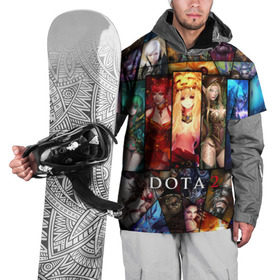 Накидка на куртку 3D с принтом Dota-2 Девушки в Тюмени, 100% полиэстер |  | Тематика изображения на принте: dota 2 коллаж | девушки | игра | монстры | оружие