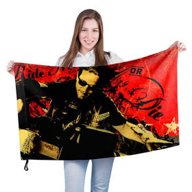 Флаг 3D с принтом Sons Of Anarchy в Тюмени, 100% полиэстер | плотность ткани — 95 г/м2, размер — 67 х 109 см. Принт наносится с одной стороны | sons of anarchy | анархии | сыны