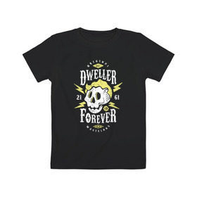 Детская футболка хлопок с принтом Dweller Forever в Тюмени, 100% хлопок | круглый вырез горловины, полуприлегающий силуэт, длина до линии бедер | boy | fallout | pip | vault | убежище | фаллаут