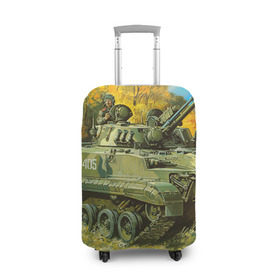 Чехол для чемодана 3D с принтом Военная техника в Тюмени, 86% полиэфир, 14% спандекс | двустороннее нанесение принта, прорези для ручек и колес | tank | танки