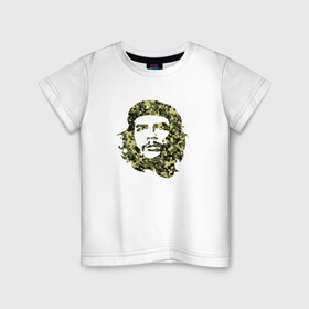 Детская футболка хлопок с принтом Che Guevara camo в Тюмени, 100% хлопок | круглый вырез горловины, полуприлегающий силуэт, длина до линии бедер | Тематика изображения на принте: 