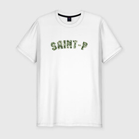 Мужская футболка премиум с принтом Saint-p в Тюмени, 92% хлопок, 8% лайкра | приталенный силуэт, круглый вырез ворота, длина до линии бедра, короткий рукав | петербург | питер | санкт | санкт петербург | спб
