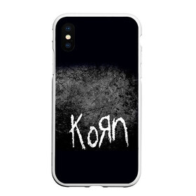 Чехол для iPhone XS Max матовый с принтом KoЯn в Тюмени, Силикон | Область печати: задняя сторона чехла, без боковых панелей | korn | metal | rock | группы | корн | метал | рок