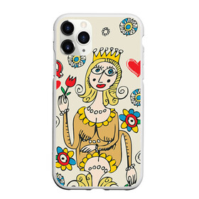 Чехол для iPhone 11 Pro матовый с принтом Червовая дама в Тюмени, Силикон |  | 14 февраля | love | влюбленные | карты | королева | король | лав | любовь | пара | парные | подарок