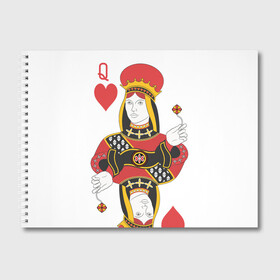 Альбом для рисования с принтом Дама в Тюмени, 100% бумага
 | матовая бумага, плотность 200 мг. | Тематика изображения на принте: 14 февраля | love | влюбленные | карты | королева | король | лав | любовь | пара | парные | подарок