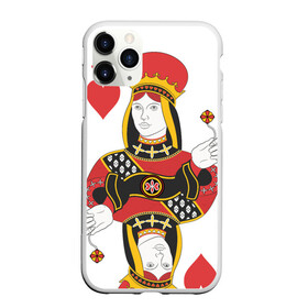 Чехол для iPhone 11 Pro матовый с принтом Дама в Тюмени, Силикон |  | Тематика изображения на принте: 14 февраля | love | влюбленные | карты | королева | король | лав | любовь | пара | парные | подарок