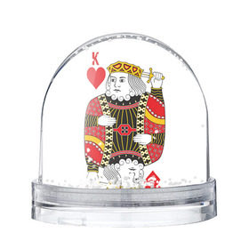 Водяной шар с принтом Король в Тюмени, Пластик | Изображение внутри шара печатается на глянцевой фотобумаге с двух сторон | 14 февраля | love | влюбленные | карты | король | любовь | пара | парные