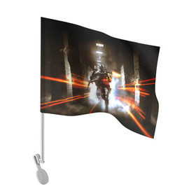 Флаг для автомобиля с принтом Battlefield в Тюмени, 100% полиэстер | Размер: 30*21 см | battlefield | bf3 | bf4 | dice | frostbite