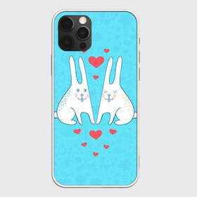 Чехол для iPhone 12 Pro Max с принтом Зай и зая в Тюмени, Силикон |  | 14 февраля | bear | love | teddy | валентин | влюбленный | зайчик | зая | заяц | любовь | милый | рисунок | сердечко | сердце