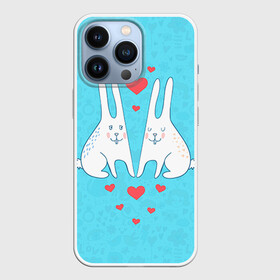 Чехол для iPhone 13 Pro с принтом Зай и зая в Тюмени,  |  | 14 февраля | bear | love | teddy | валентин | влюбленный | зайчик | зая | заяц | любовь | милый | рисунок | сердечко | сердце