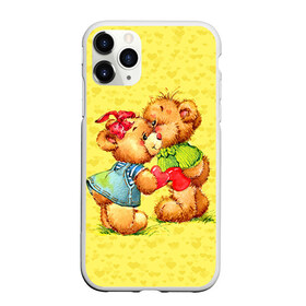 Чехол для iPhone 11 Pro матовый с принтом Влюбленные мишки в Тюмени, Силикон |  | 14 февраля | bear | love | teddy | валентин | влюбленный | любовь | милый | мишка | рисунок | сердечко | сердце