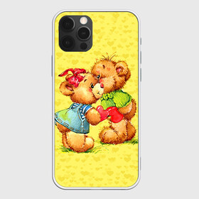 Чехол для iPhone 12 Pro Max с принтом Влюбленные мишки в Тюмени, Силикон |  | Тематика изображения на принте: 14 февраля | bear | love | teddy | валентин | влюбленный | любовь | милый | мишка | рисунок | сердечко | сердце