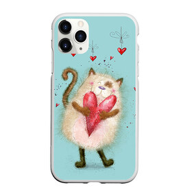 Чехол для iPhone 11 Pro матовый с принтом Котик в Тюмени, Силикон |  | 14 февраля | bear | love | teddy | валентин | влюбленный | киска | кот | котик | любовь | милый | рисунок | сердечко | сердце