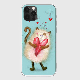 Чехол для iPhone 12 Pro с принтом Котик в Тюмени, силикон | область печати: задняя сторона чехла, без боковых панелей | 14 февраля | bear | love | teddy | валентин | влюбленный | киска | кот | котик | любовь | милый | рисунок | сердечко | сердце