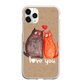 Чехол для iPhone 11 Pro матовый с принтом Влюбленные котики в Тюмени, Силикон |  | Тематика изображения на принте: 14 февраля | bear | love | teddy | валентин | влюбленный | киска | кот | котик | любовь | милый | рисунок | сердечко | сердце