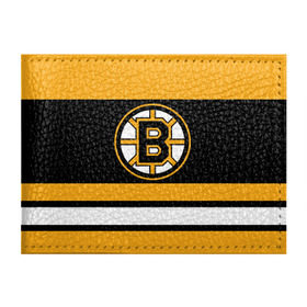 Обложка для студенческого билета с принтом Boston Bruins в Тюмени, натуральная кожа | Размер: 11*8 см; Печать на всей внешней стороне | Тематика изображения на принте: boston bruins | hockey | nhl | нхл | спорт | хоккей