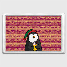 Магнит 45*70 с принтом Пингвиня в Тюмени, Пластик | Размер: 78*52 мм; Размер печати: 70*45 | пингвин