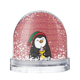 Снежный шар с принтом Пингвиня в Тюмени, Пластик | Изображение внутри шара печатается на глянцевой фотобумаге с двух сторон | пингвин