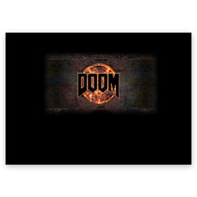 Поздравительная открытка с принтом Doom в Тюмени, 100% бумага | плотность бумаги 280 г/м2, матовая, на обратной стороне линовка и место для марки
 | doom | game | гибель | дум | игра | игры | обреченность | шутер