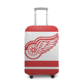 Чехол для чемодана 3D с принтом Detroit Red Wings в Тюмени, 86% полиэфир, 14% спандекс | двустороннее нанесение принта, прорези для ручек и колес | detroit red wings | hockey | nhl | нхл | спорт | хоккей