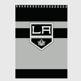 Скетчбук с принтом Los Angeles Kings в Тюмени, 100% бумага
 | 48 листов, плотность листов — 100 г/м2, плотность картонной обложки — 250 г/м2. Листы скреплены сверху удобной пружинной спиралью | Тематика изображения на принте: hockey | los angeles kings | nhl | нхл | спорт | хоккей