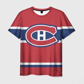 Мужская футболка 3D с принтом Montreal Canadiens в Тюмени, 100% полиэфир | прямой крой, круглый вырез горловины, длина до линии бедер | hockey | montreal canadien | nhl | нхл | спорт | хоккей
