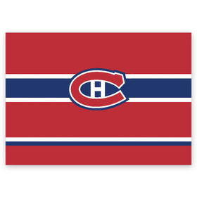 Поздравительная открытка с принтом Montreal Canadiens в Тюмени, 100% бумага | плотность бумаги 280 г/м2, матовая, на обратной стороне линовка и место для марки
 | Тематика изображения на принте: hockey | montreal canadien | nhl | нхл | спорт | хоккей