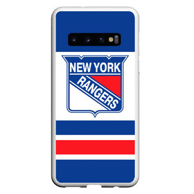 Чехол для Samsung Galaxy S10 с принтом New York Rangers в Тюмени, Силикон | Область печати: задняя сторона чехла, без боковых панелей | hockey | new york rangers | nhl | нхл | спорт | хоккей