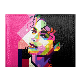 Обложка для студенческого билета с принтом Майкл Джексон в Тюмени, натуральная кожа | Размер: 11*8 см; Печать на всей внешней стороне | Тематика изображения на принте: michael jackson | майкл джексон | поп арт | портрет