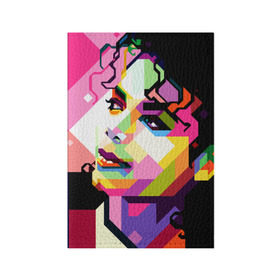 Обложка для паспорта матовая кожа с принтом Майкл Джексон в Тюмени, натуральная матовая кожа | размер 19,3 х 13,7 см; прозрачные пластиковые крепления | Тематика изображения на принте: michael jackson | майкл джексон | поп арт | портрет