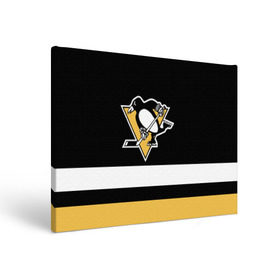 Холст прямоугольный с принтом Pittsburgh Penguins в Тюмени, 100% ПВХ |  | Тематика изображения на принте: hockey | nhl | pittsburgh penguins | нхл | хоккей