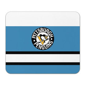 Коврик для мышки прямоугольный с принтом Pittsburgh Penguins blue в Тюмени, натуральный каучук | размер 230 х 185 мм; запечатка лицевой стороны | hockey | nhl | pittsburgh penguins | нхл | хоккей