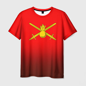 Мужская футболка 3D с принтом Сухопутные войска в Тюмени, 100% полиэфир | прямой крой, круглый вырез горловины, длина до линии бедер | military | армейские | армия | войска | министерство обороны | мо | силовые структуры | сухопутные войска | флаги | эмблемы