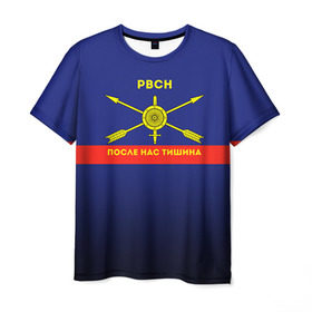 Мужская футболка 3D с принтом Ракетные Войска в Тюмени, 100% полиэфир | прямой крой, круглый вырез горловины, длина до линии бедер | рвсн