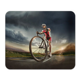 Коврик прямоугольный с принтом Велогонщик в Тюмени, натуральный каучук | размер 230 х 185 мм; запечатка лицевой стороны | extreme | вело | велосипед | шоссейный велосипед | экстрим