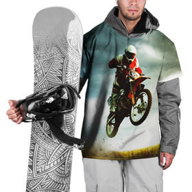 Накидка на куртку 3D с принтом Эндуро в Тюмени, 100% полиэстер |  | Тематика изображения на принте: extreme | мото | мотокросс | мотоцикл | экстрим