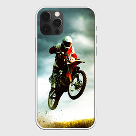 Чехол для iPhone 12 Pro с принтом Эндуро в Тюмени, силикон | область печати: задняя сторона чехла, без боковых панелей | Тематика изображения на принте: extreme | мото | мотокросс | мотоцикл | экстрим
