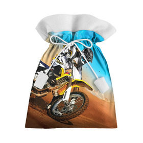 Подарочный 3D мешок с принтом Эндуро в Тюмени, 100% полиэстер | Размер: 29*39 см | extreme | мото | мотокросс | мотоцикл | спорт | экстрим